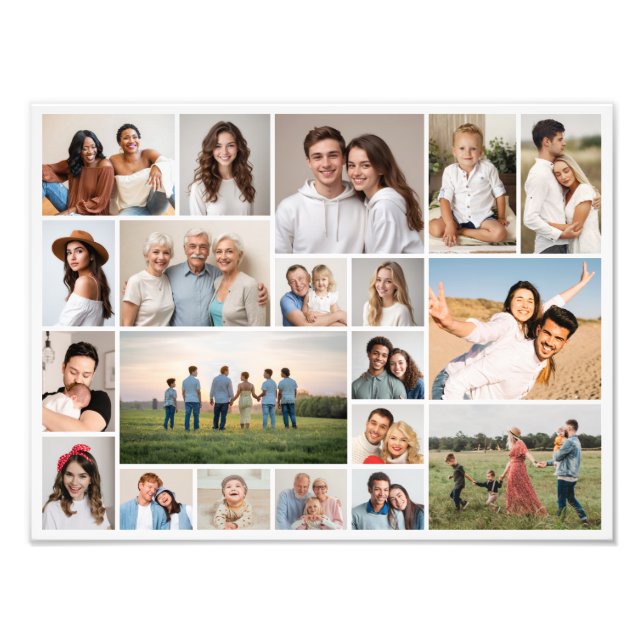 Create Your Own 20 Photo Collage Photo Enlargement (Front)