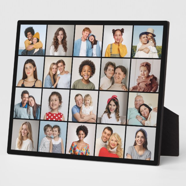 Create Your Own 20 Photo Collage Plaque (Side)