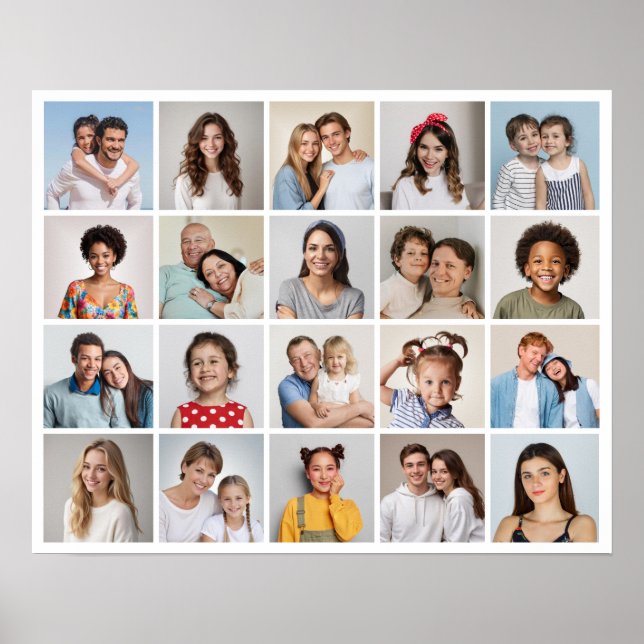 Create Your Own 20 Photo Collage Poster (Front)