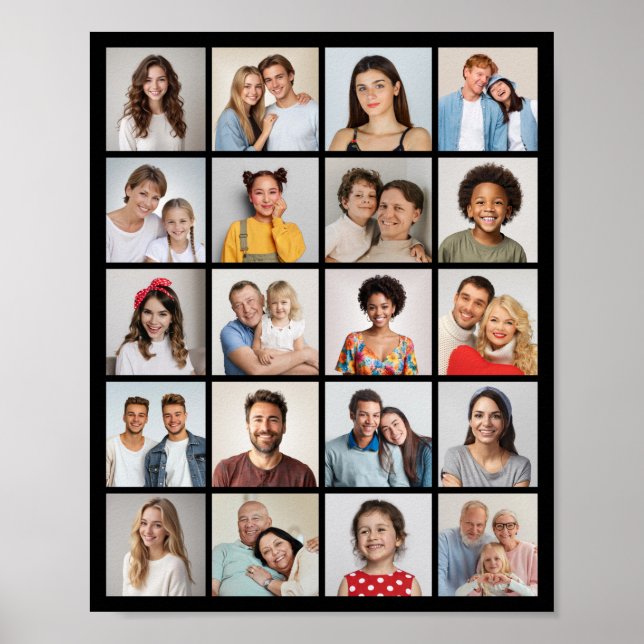 Create Your Own 20 Photo Collage Poster (Front)