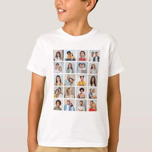 Create Your Own 20 Photo Collage T-Shirt (Front)