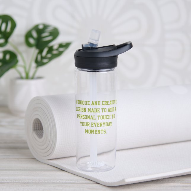 Create Your Own 20oz Clear Water Bottle (Yoga (Rotated))