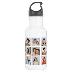Create Your Own 21 Photo Collage  532 Ml Water Bottle