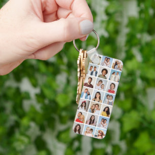 Create Your Own 21 Photo Collage Editable Color Key Ring