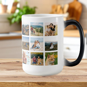 Create Your Own 21 Photo Collage Magic Mug