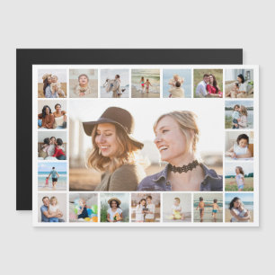 Create Your Own 21 Photo Collage Magnetic Card 