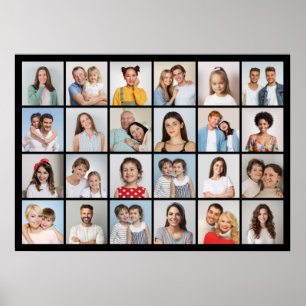 Create Your Own 24 Photo Collage Poster