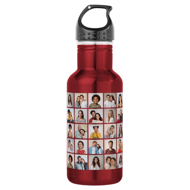 Create Your Own 25 Photo Collage  532 Ml Water Bottle (Front)
