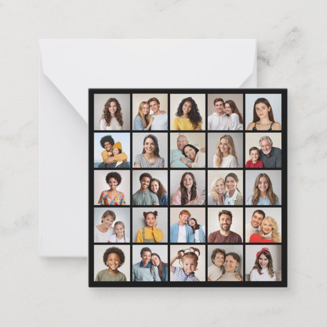 Create Your Own 25 Photo Collage Card (Front)