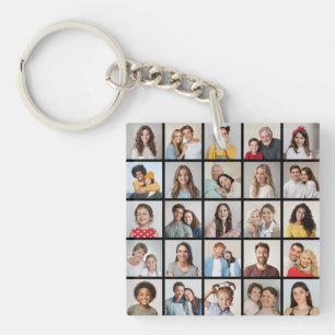 Create Your Own 25 Photo Collage Key Ring