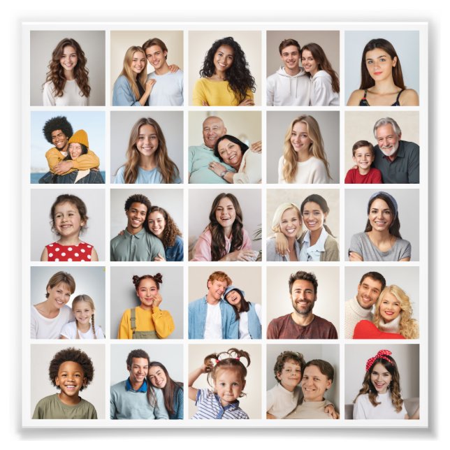 Create Your Own 25 Photo Collage Photo Enlargement Print (Front)