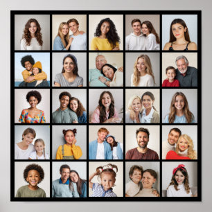 Create Your Own 25 Photo Collage Poster