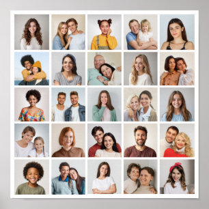 Create Your Own 25 Photo Collage Poster