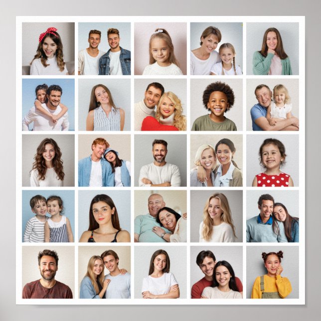 Create Your Own 25 Photo Collage Poster (Front)
