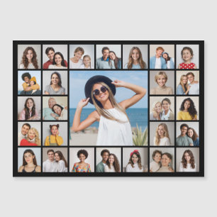 Create Your Own 27 Photo Collage Magnetic Card