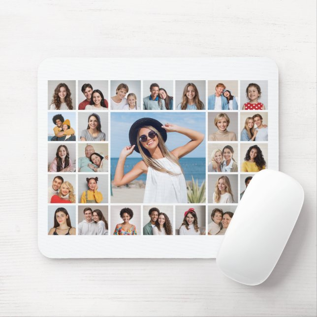 Create Your Own 27 Photo Collage Mouse Pad (With Mouse)