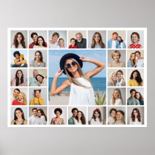 Create Your Own 27 Photo Collage Poster