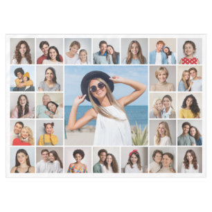 Create Your Own 27 Photo Collage Tablecloth