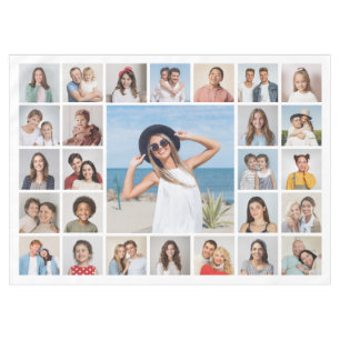 Create Your Own 27 Photo Collage Tablecloth