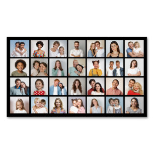 Create Your Own 28 Photo Collage Magnetic Business Card