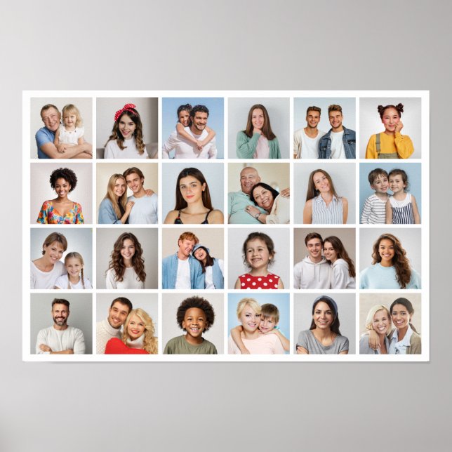 Create Your Own 28 Photo Collage Poster (Front)