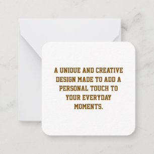 Create Your Own 2.5"x2.5" Note Card With Envelope