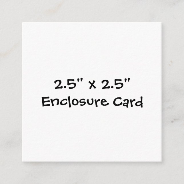 Create Your Own 2.5" x 2.5" Enclosure Card (Front)