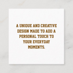 Create Your Own 2.5" x 2.5" Matte Business Cards