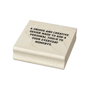 Create Your Own 2.5" x 2.5" Wood Art Stamp