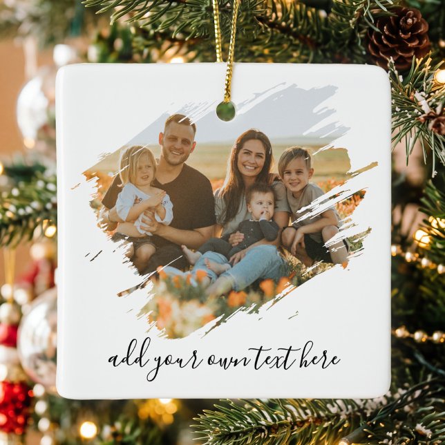 Create Your Own 2 Photo Ceramic Ornament (Creator Uploaded)