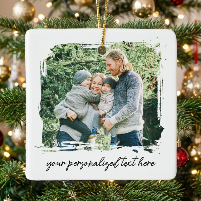 Create Your Own 2 Photo Ceramic Ornament (Creator Uploaded)
