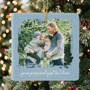 Create Your Own 2 Photo Ceramic Ornament