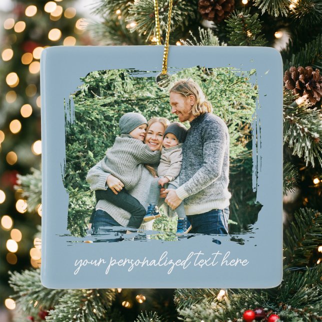 Create Your Own 2 Photo Ceramic Ornament (Creator Uploaded)