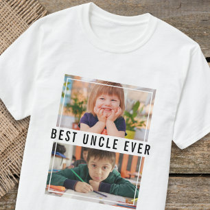 Create Your Own 2 Photo Collage Best Uncle Ever  T-Shirt