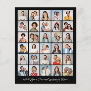 Create Your Own 30 Photo Collage Add Your Greeting Flyer