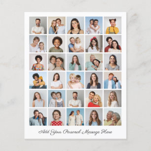 Create Your Own 30 Photo Collage Add Your Greeting Flyer