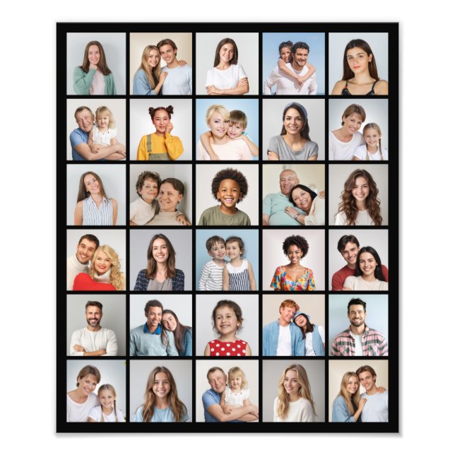 Create Your Own 30 Photo Collage Photo Enlargement Print (Front)