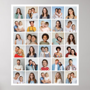 Create Your Own 30 Photo Collage Poster