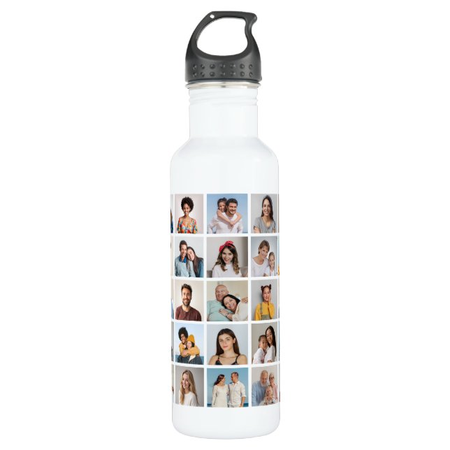 Create Your Own 35 Photo Collage 710 Ml Water Bottle (Front)