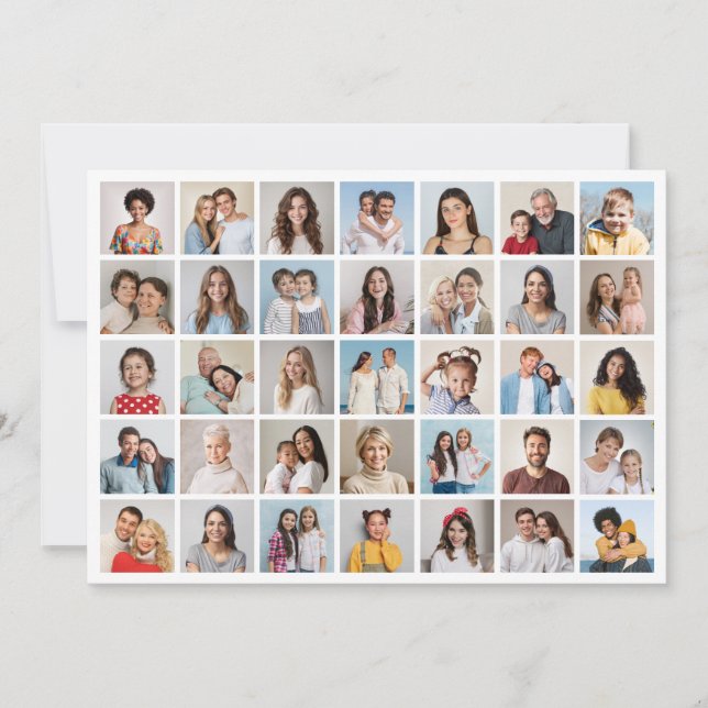 Create Your Own 35 Photo Collage Card (Front)
