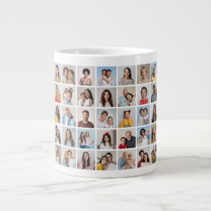 Create Your Own 35 Photo Collage Large Coffee Mug