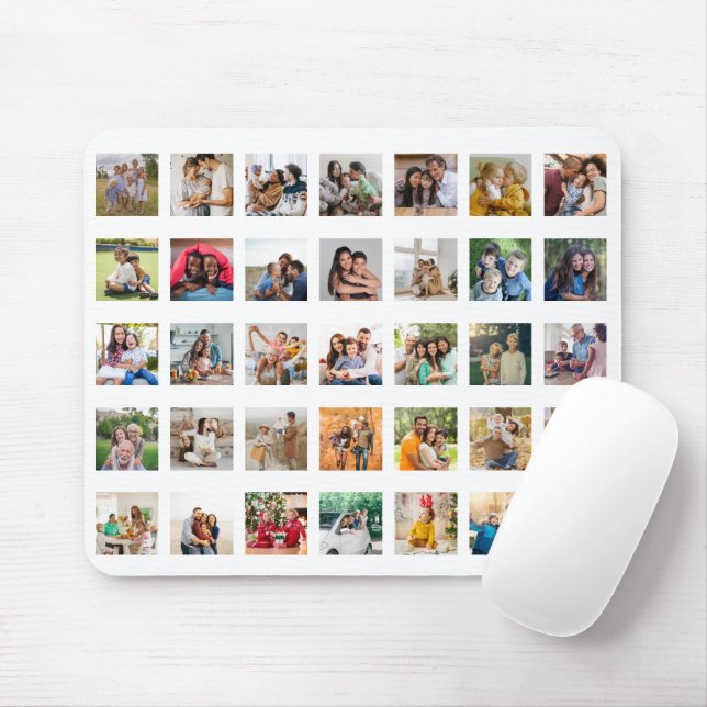 Create Your Own 35 Photo Collage Mouse Pad (With Mouse)