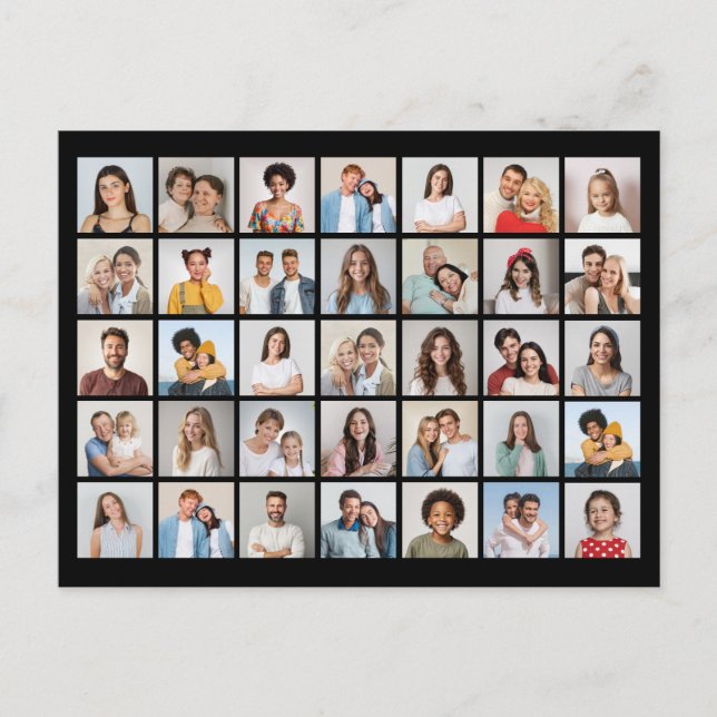 Create Your Own 35 Photo Collage Postcard (Front)