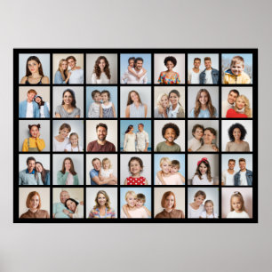 Create Your Own 35 Photo Collage Poster