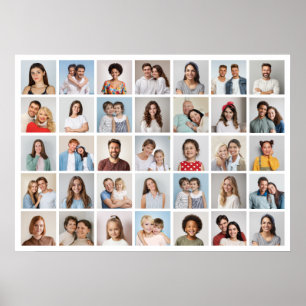 Create Your Own 35 Photo Collage  Poster