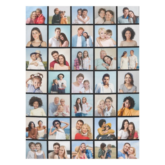 Create Your Own 35 Photo Collage Tablecloth (Front)