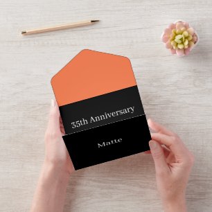 Create Your Own 35th Anniversary Party RSVP Black All In One Invitation