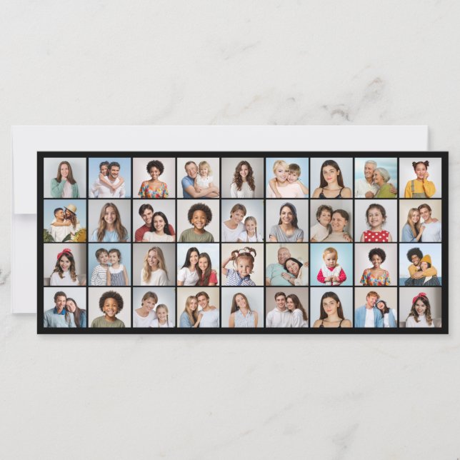 Create Your Own 36 Photo Collage Card (Front)