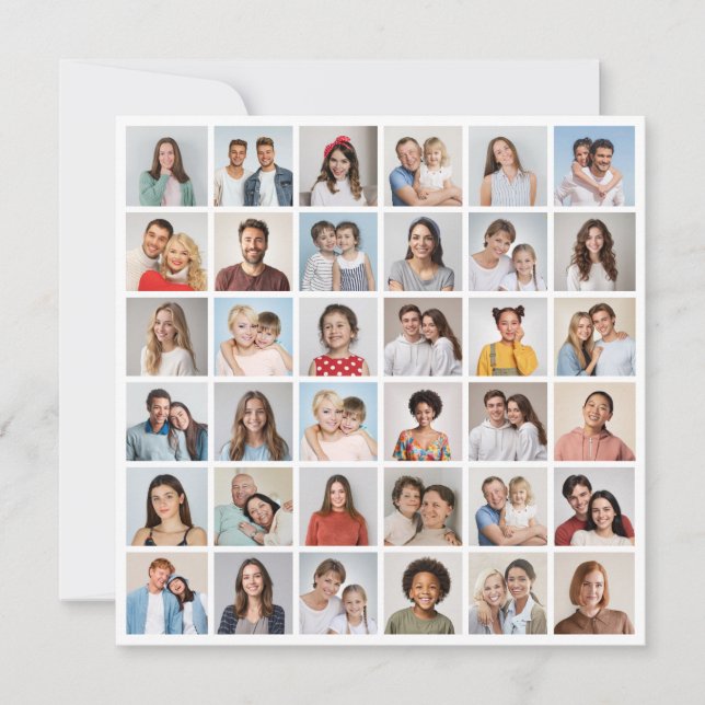 Create Your Own 36 Photo Collage Card (Front)