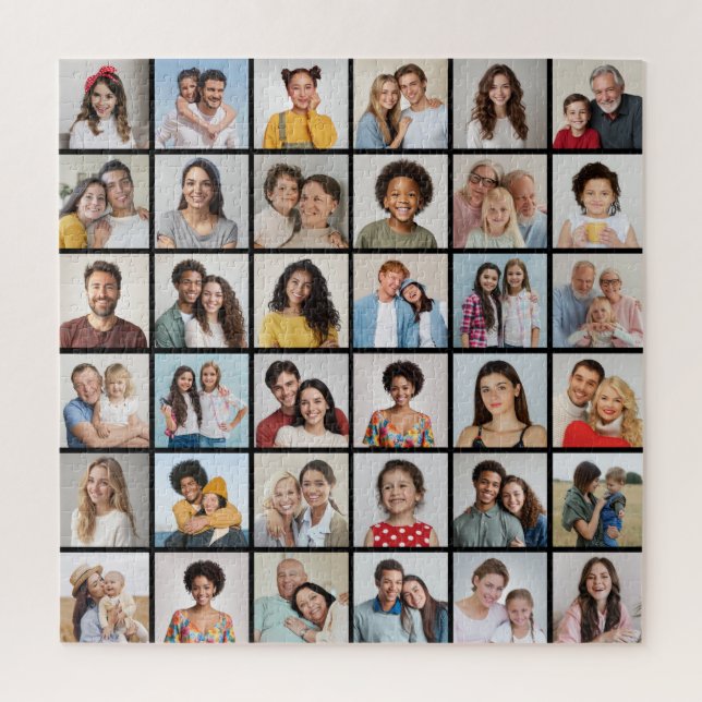 Create Your Own 36 Photo Collage Jigsaw Puzzle (Vertical)